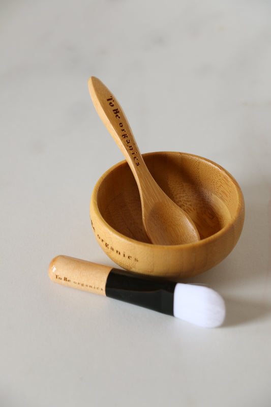 Bowl + Brush Set for Face Masks | Natural Bamboo